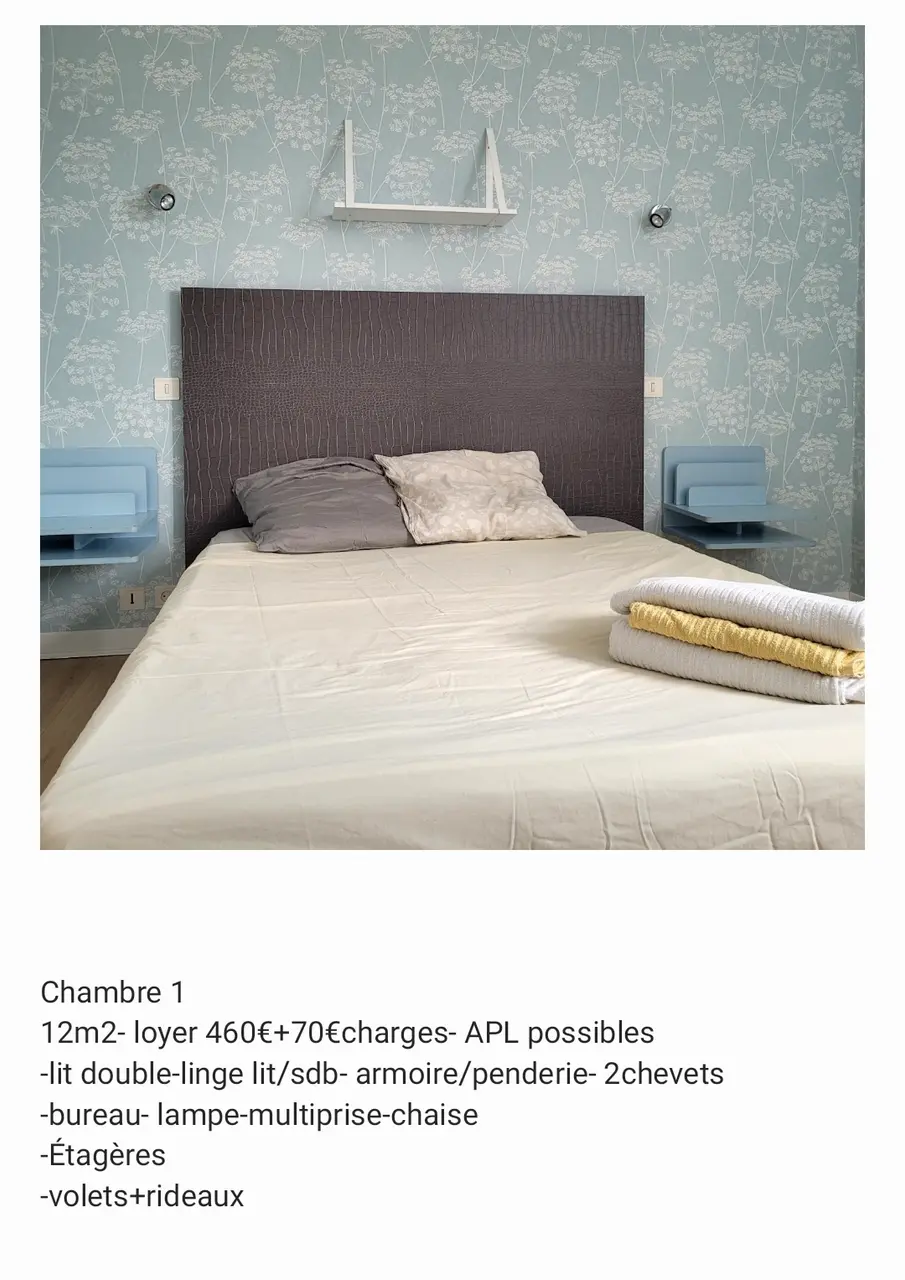 Colocation meublée de 72.0m2 - 530€ - Rennes