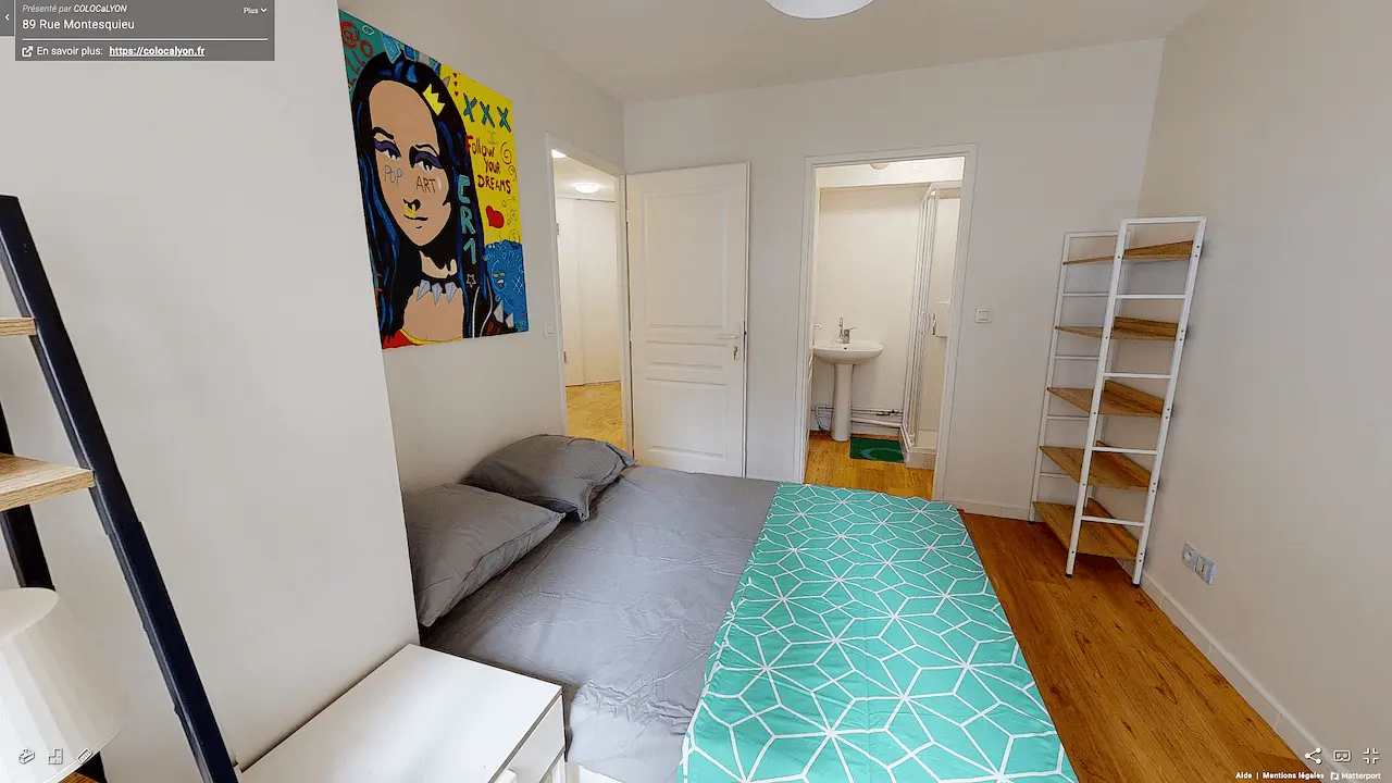 Colocation meublée de 80.0m2 - 585€ - Lyon