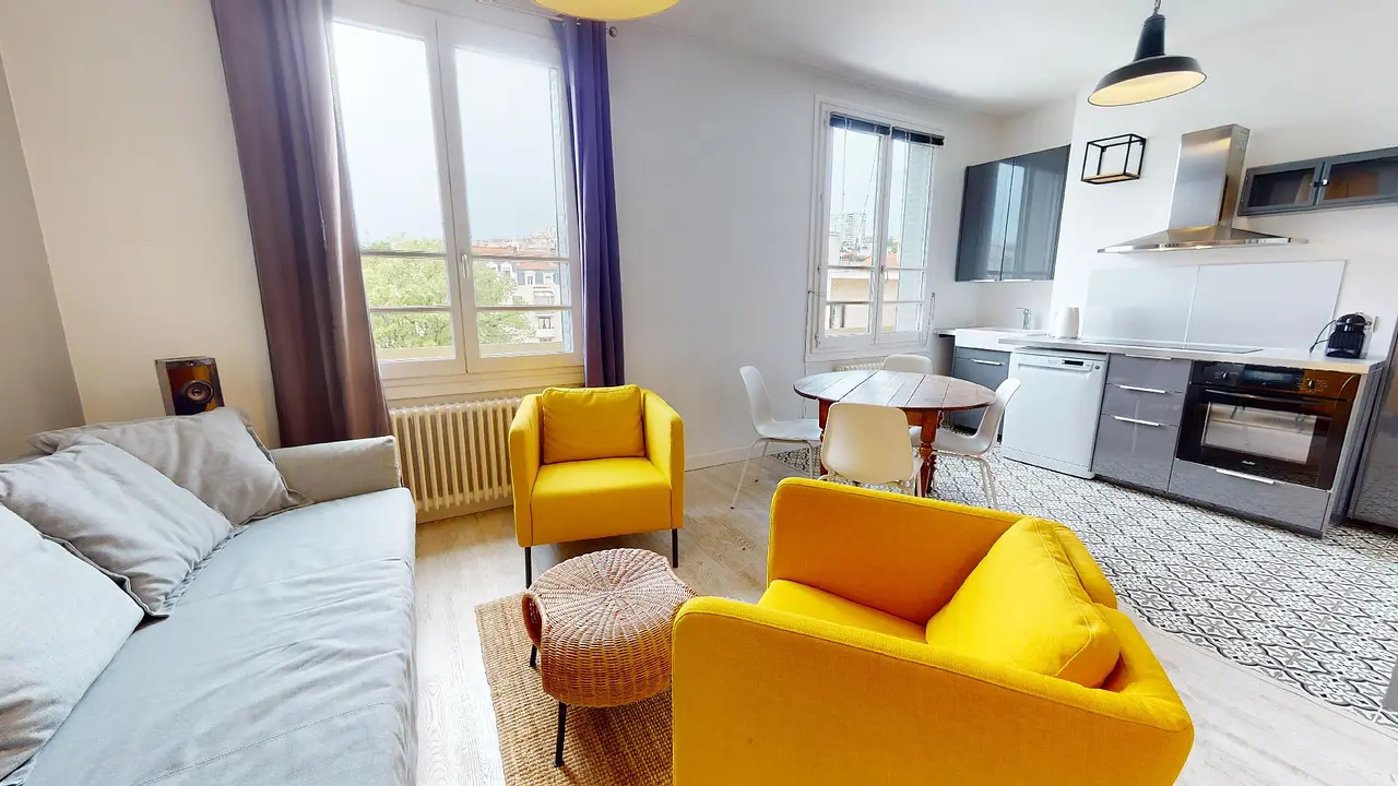 Appartement meublé de 50.0m2 - 1175€ - Lyon