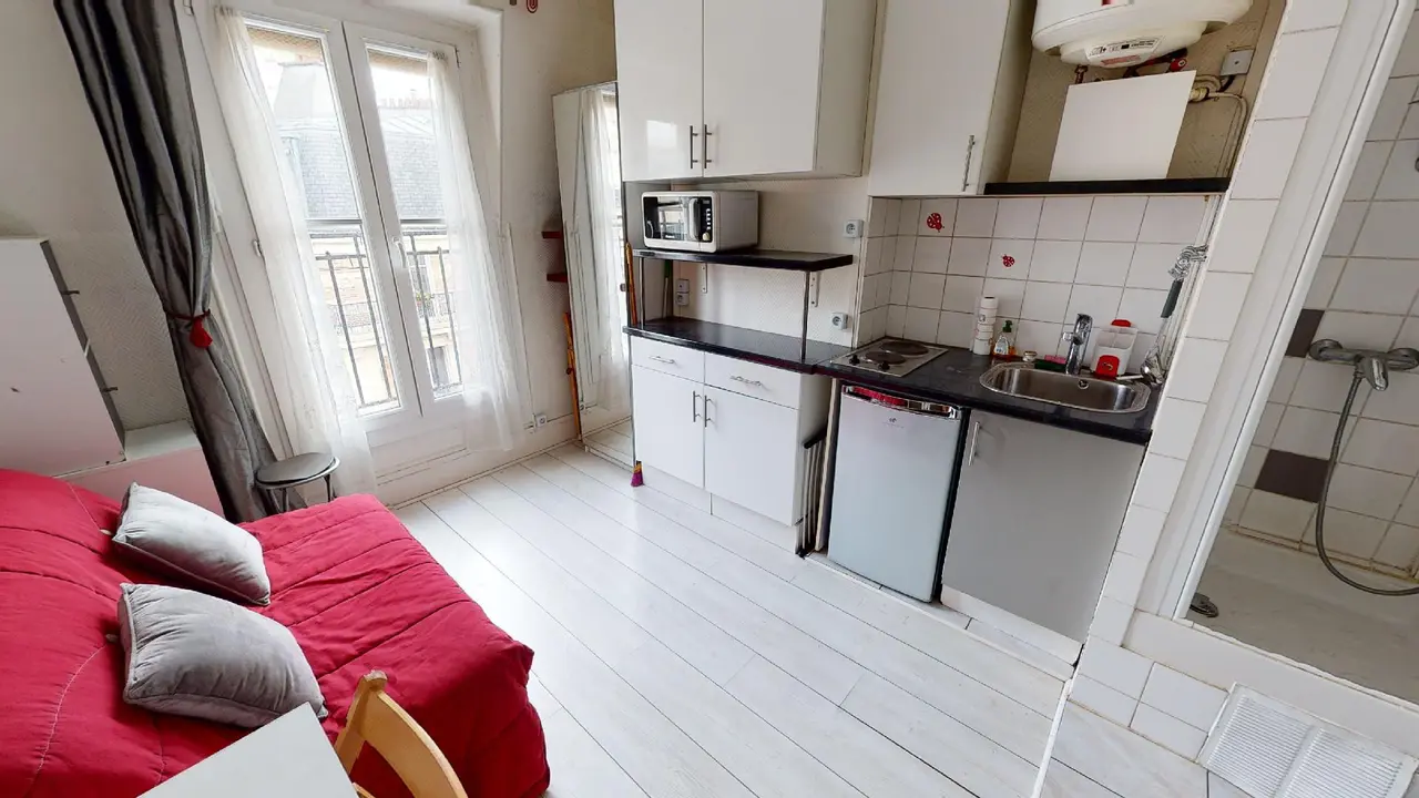 Appartement meublé de 11.0m2 - 411€ - Paris