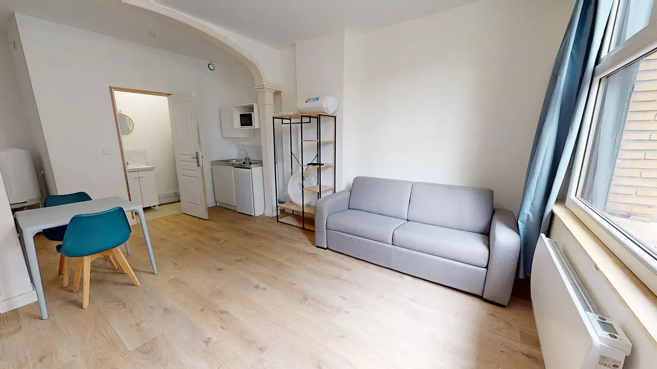 Appartement meublé de 21.37m2 - 480€ - Roubaix