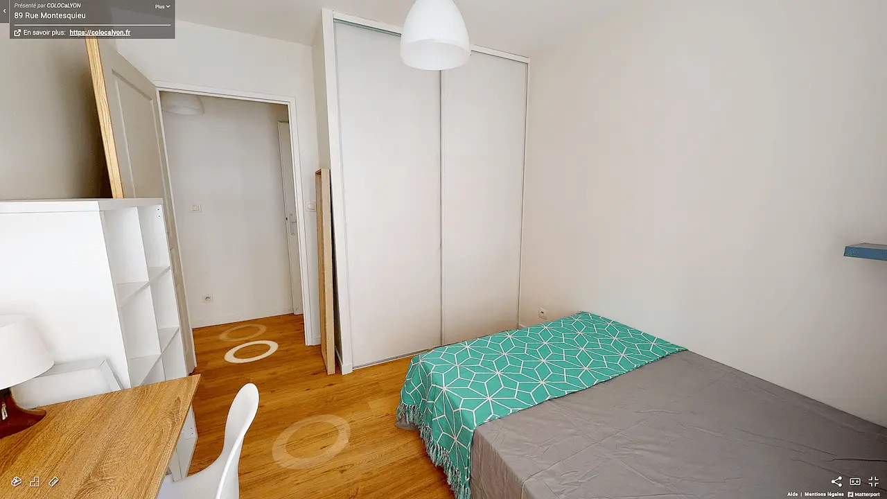 Colocation meublée de 80.0m2 - 596€ - Lyon