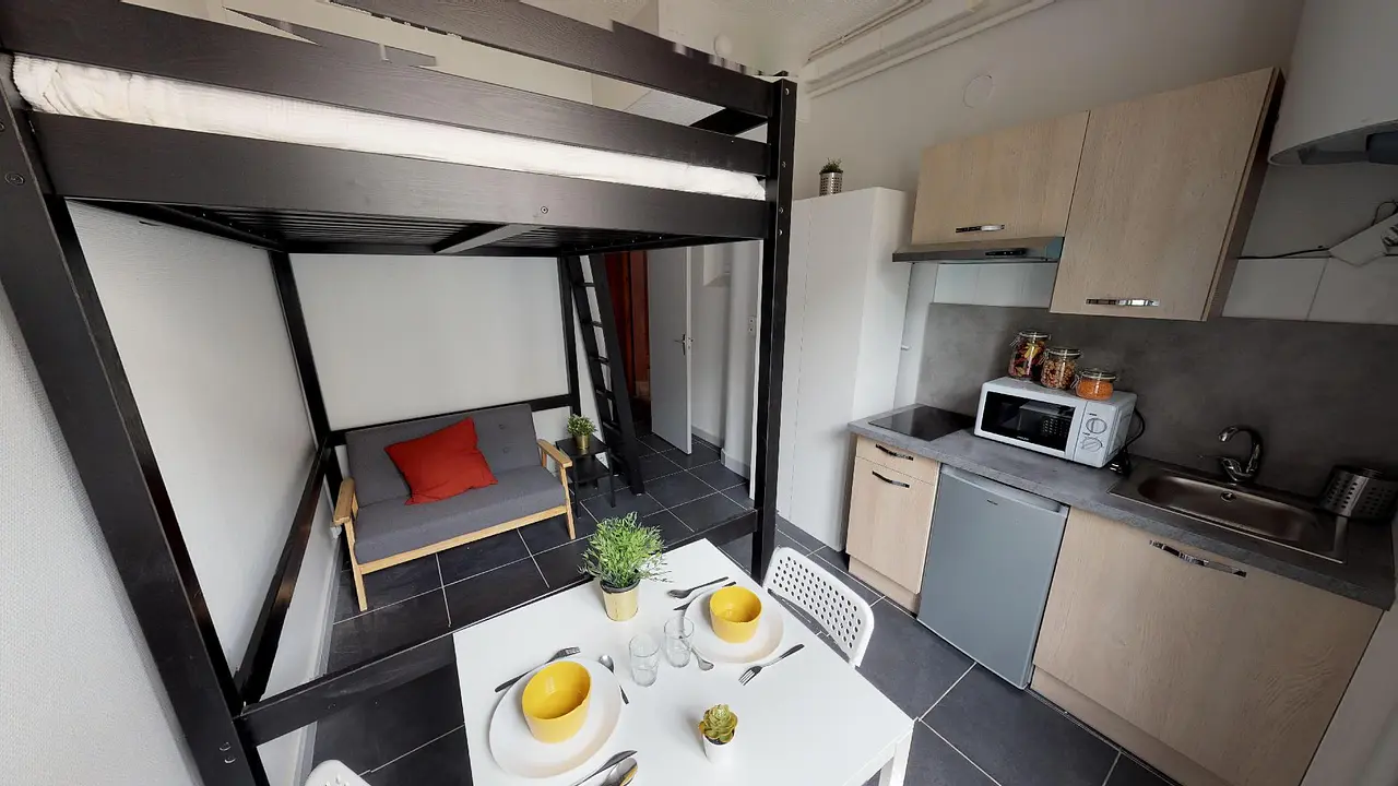 Appartement meublé de 15.0m2 - 555€ - Lyon